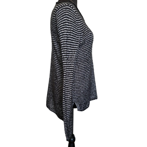 Eileen Fisher Woman’s XS Knit Black and White Striped Sweater - Picture 2 of 5